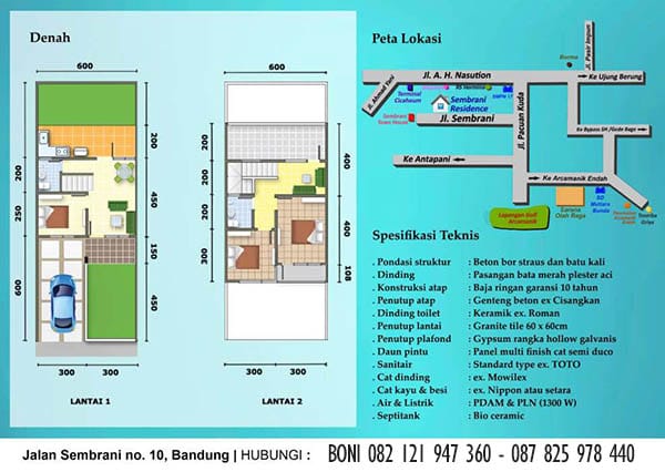 Spesifikasi Perumahan Sembrani Residence Arcamanik Bandung Timur