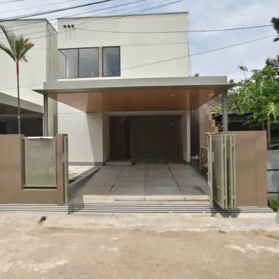 Rumah Baru 2 Lantai Perpaduan Industrial Tropis Di Riung Bandung